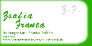 zsofia franta business card